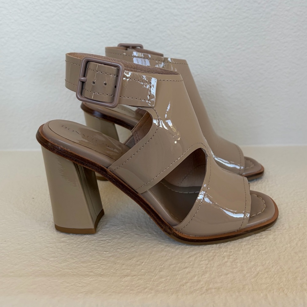 Donald Pliner Beige Patent Leather Women's Sandals